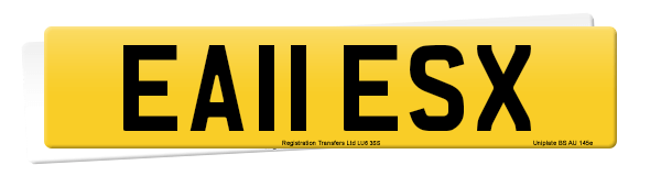 Registration number EA11 ESX